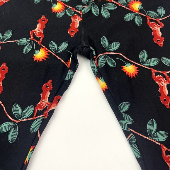 Lularoe OS Leggings MONKEY JUNGLE One Size - Picture 2 of 4